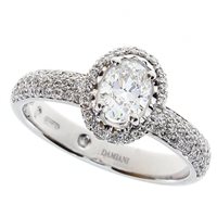 Ringe Damiani Dame Minou Full Pavé form in Weißgold Diamante 0.51 Ct 81091840 - 81091840